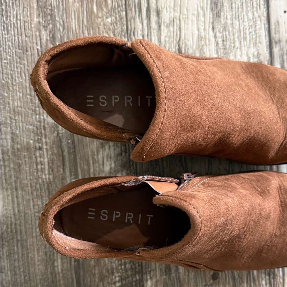 Esprit Women's Ankle Booties in Brown Suede - Picture 5 of 10